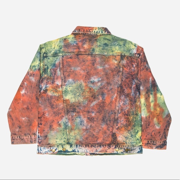 TIE DYE WASHED DENIM TRUCKER JACKET by PROFOUND - Picture 4 of 4